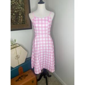 Sold on eBay! Vintage Style Pink Gingham Check Dress Size S  Sundress